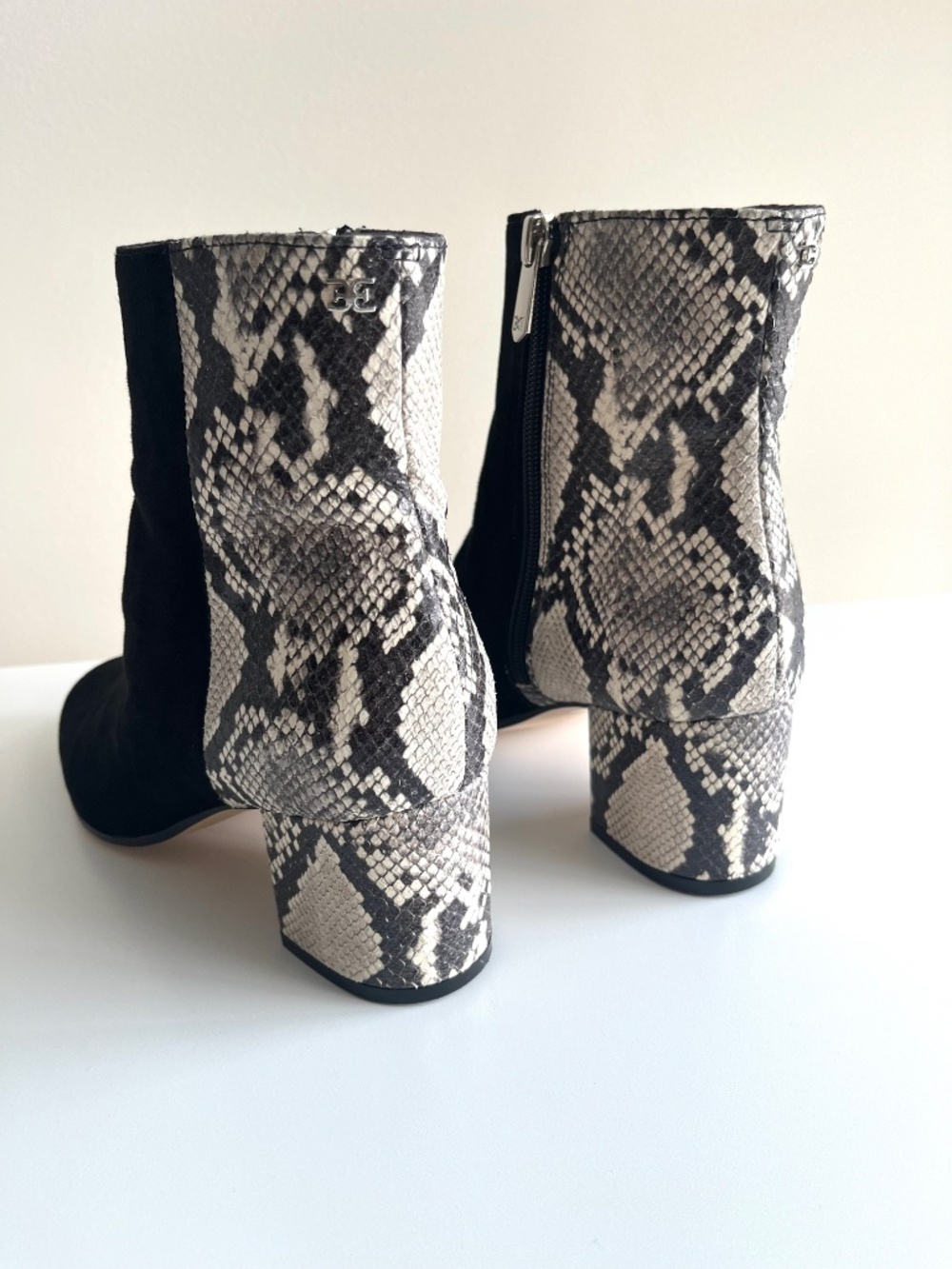 Sam Edelman Gertie Ankle Boots Suede Snakeskin Womens Shoes Sz 7 - Picture 4 of 8